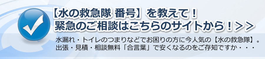 【水の救急隊 番号】を教えて！緊急のご相談はこちらのサイトから！＞＞ by 水の情報事務局